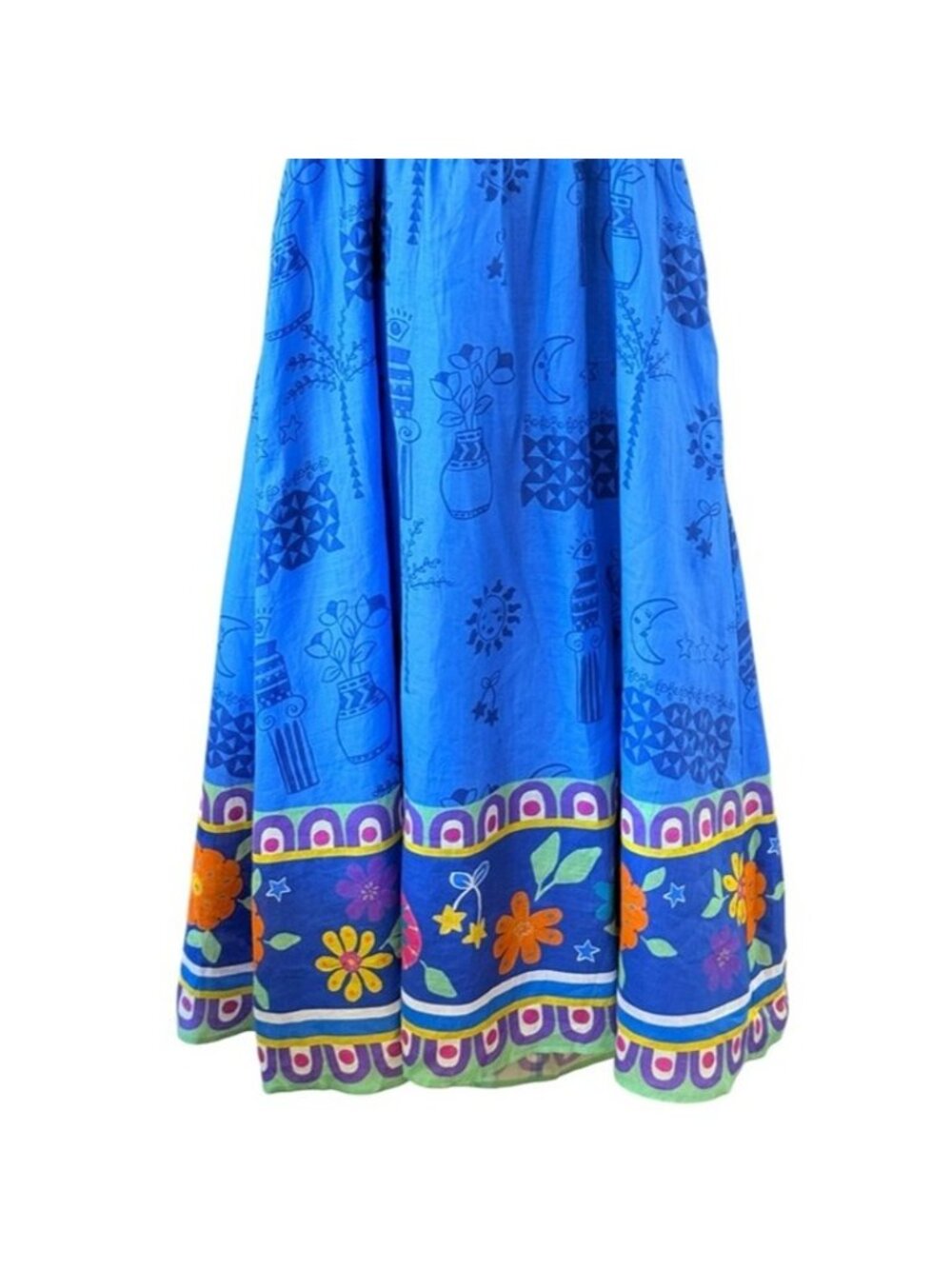 JOHNNY WAS JADE Zahar Tea Length Linen Dress Niccola Boho Print Size XL NEW - Picture 11 of 12